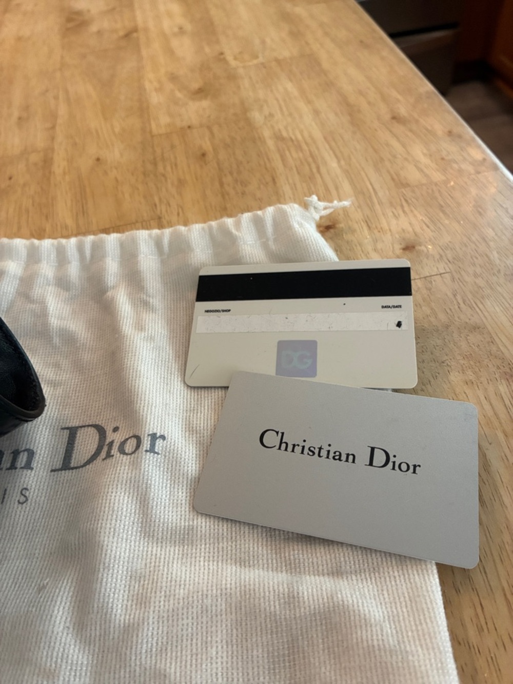 Vintage Dior Black Leather Wristlet with Silver Hardware - Picture 4 of 6